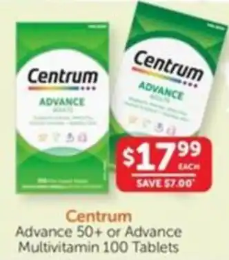 WHOLELIFE catalogue Centrum Advance 50+ or Advance Multivitamin offer