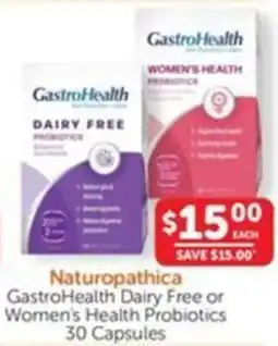 WHOLELIFE catalogue Naturopathica GastroHealth Dairy Free or Women's Health Probiotics offer