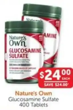 WHOLELIFE catalogue Nature's Own Glucosamine Sulfate offer