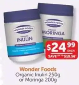 WHOLELIFE catalogue Wonder Foods Organic Inulin or Moringa offer