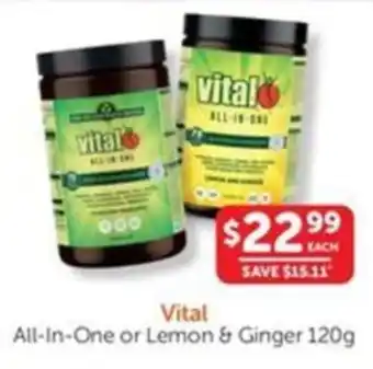 WHOLELIFE catalogue Vital All-In-One or Lemon & Ginger offer