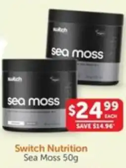 WHOLELIFE catalogue Switch Nutrition Sea Moss offer