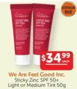 WHOLELIFE catalogue We Are Feel Good Inc. Sticky Zinc SPF 50+ Light or Medium Tint offer