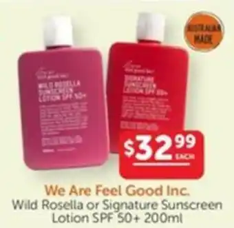 WHOLELIFE catalogue We Are Feel Good Inc. Wild Rosella or Signature Sunscreen Lotion SPF 50+ offer