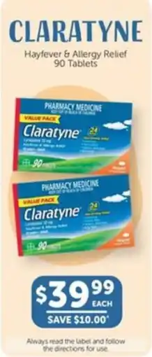 WHOLELIFE catalogue Claratyne Hayfever & Allergy Relief offer