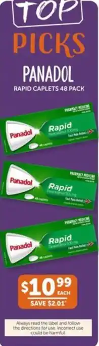 WHOLELIFE catalogue Panadol RAPID CAPLETS offer