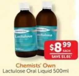 WHOLELIFE catalogue Chemists' Own Lactulose Oral Liquid offer