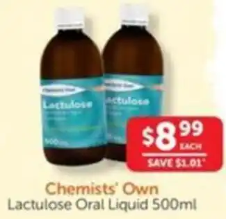 WHOLELIFE catalogue Chemists' Own Lactulose Oral Liquid offer