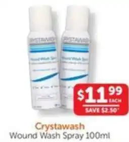 WHOLELIFE catalogue Crystawash Wound Wash Spray offer