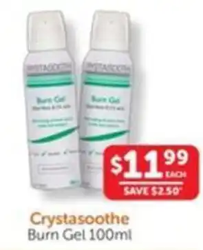 WHOLELIFE catalogue Crystasoothe Burn Gel offer