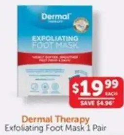 WHOLELIFE catalogue Dermal Therapy Exfoliating Foot Mask 1 Pair offer