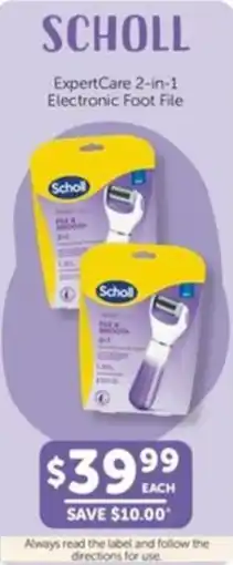 WHOLELIFE catalogue Scholl ExpertCare 2-in-1 Electronic Foot File offer