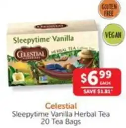 WHOLELIFE catalogue Celestial Sleepytime Vanilla Herbal Tea offer