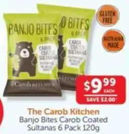 WHOLELIFE catalogue The Carob Kitchen Banjo Bites Carob Coated Sultanas offer