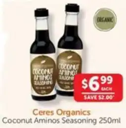 WHOLELIFE catalogue Ceres Organics Coconut Aminos Seasoning offer