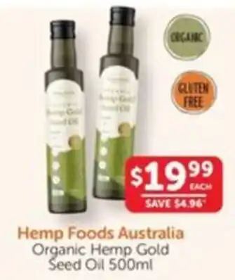 WHOLELIFE catalogue Hemp Foods Australia Organic Hemp Gold Seed Oil offer