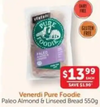 WHOLELIFE catalogue Venerdi Pure Foodie Paleo Almond & Linseed Bread offer