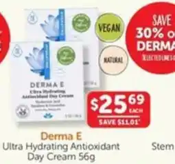 WHOLELIFE catalogue Derma E Ultra Hydrating Antioxidant Day Cream offer