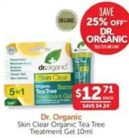 WHOLELIFE catalogue Dr. Organic Skin Clear Organic Tea Tree Treatment Gel offer