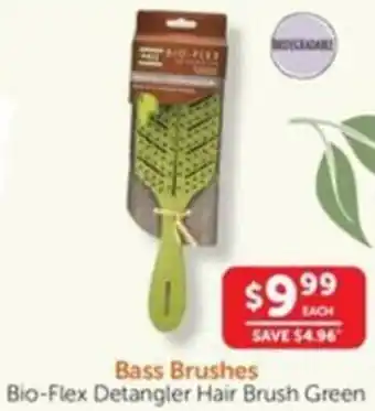 WHOLELIFE catalogue Bass Brushes Bio-Flex Detangler Hair Brush Green offer