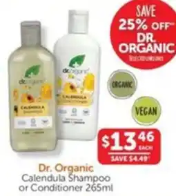 WHOLELIFE catalogue Dr. Organic Calendula Shampoo or Conditioner offer