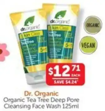 WHOLELIFE catalogue Dr. Organic Organic Tea Tree Deep Pore Cleansing Face Wash offer