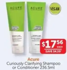 WHOLELIFE catalogue Acure Curiously Clarifying Shampoo or Conditioner offer