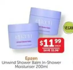 WHOLELIFE catalogue Epzen Unwind Shower Balm In-Shower Moisturiser offer