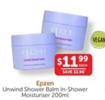 WHOLELIFE catalogue Epzen Unwind Shower Balm In-Shower Moisturiser offer