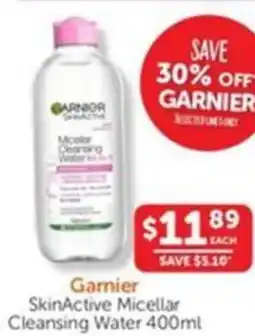 WHOLELIFE catalogue Garnier SkinActive Micellar Cleansing Water offer