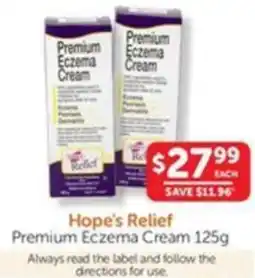 WHOLELIFE catalogue Hope's Relief Premium Eczema Cream offer