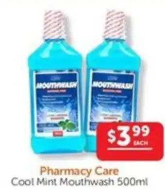 WHOLELIFE catalogue Pharmacy Care Cool Mint Mouthwash offer