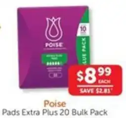 WHOLELIFE catalogue Poise Pads Extra Plus offer