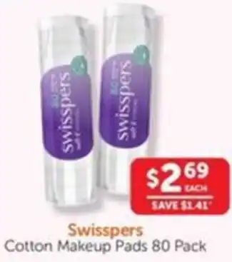 WHOLELIFE catalogue Swisspers Cotton Makeup Pads offer