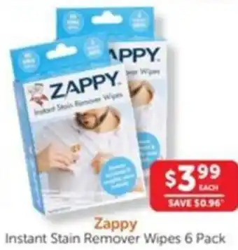 WHOLELIFE catalogue Zappy Instant Stain Remover Wipes offer