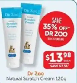 WHOLELIFE catalogue Dr Zoo Natural Scratch Cream offer