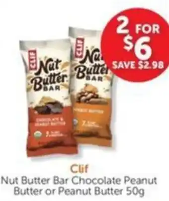 WHOLELIFE catalogue Clif Nut Butter Bar Chocolate Peanut Butter or Peanut Butter offer