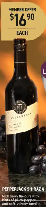 Dan Murphy's Pepperjack shiraz offer