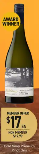 Dan Murphy's Cold Snap Premium Pinot Gris offer