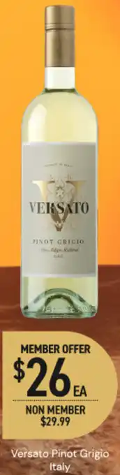 Dan Murphy's Versato Pinot Grigio Italy offer