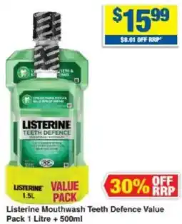 My Chemist Listerine Mouthwash Teeth Defence Value offer