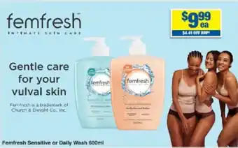 My Chemist Femfresh Sensitive or Daily Wash offer