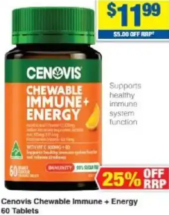 My Chemist Cenovis Chewable Immune + Energy offer