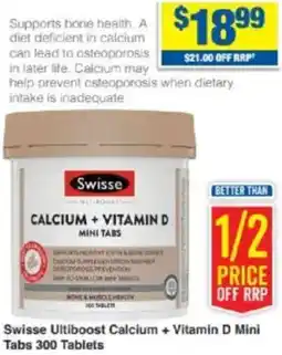 My Chemist Swisse Ultiboost Calcium + Vitamin D Mini Tabs offer