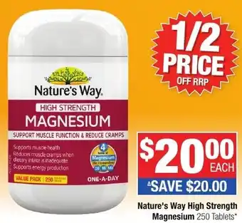 Direct Chemist Outlet Nature's Way High Strength Magnesium offer