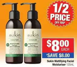 Direct Chemist Outlet Sukin Mattifying Facial Moisturiser offer