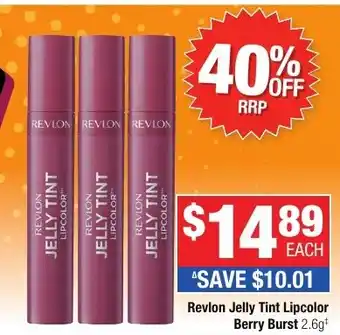 Direct Chemist Outlet Revlon Jelly Tint Lipcolor Berry Burst 2.6g+ offer