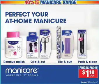 Direct Chemist Outlet Manicare Selected Range offer