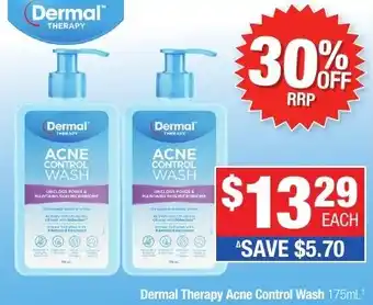 Direct Chemist Outlet Dermal Therapy Acne Control Wash offer