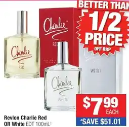 Direct Chemist Outlet Revlon Charlie Red OR White EDT offer